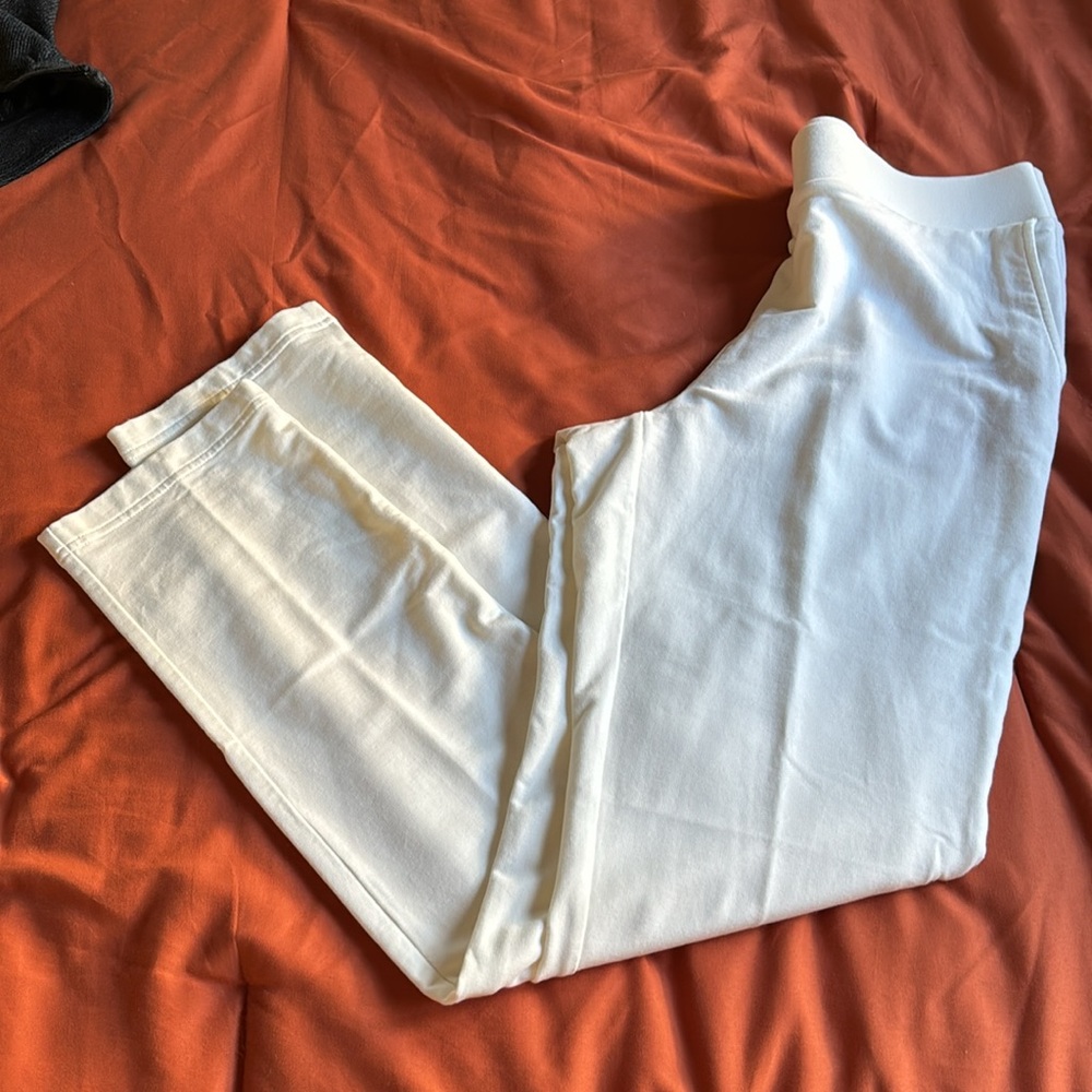 PureJill Slim Leg White Pants Medium Tall